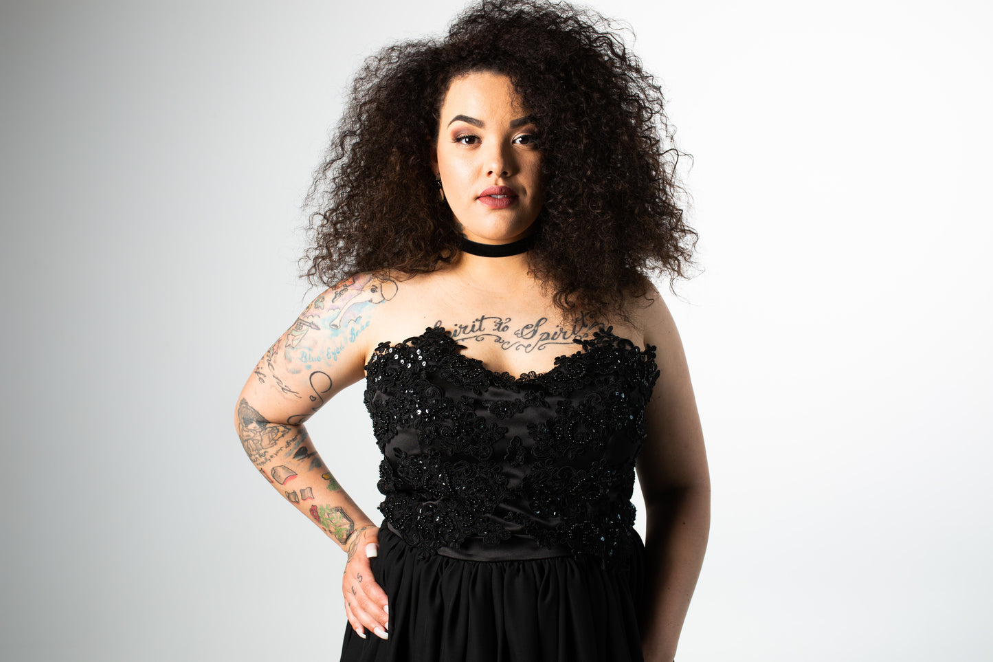 Barbera Gown with Chiffon Skirt