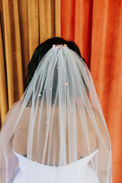 Rainbow Pearl Veil