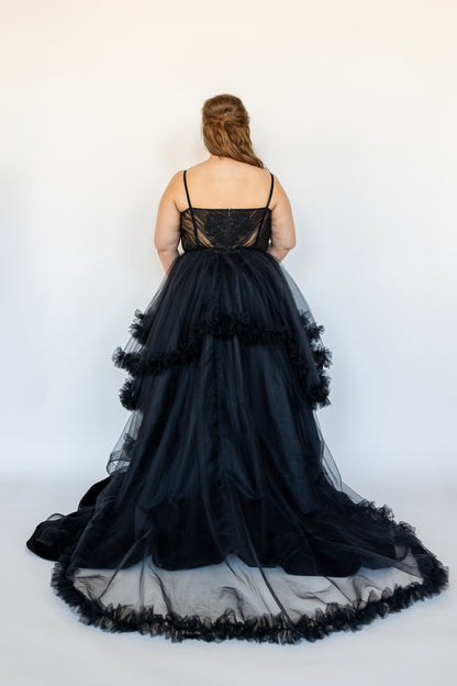 Maeve Gown with Ruffled Skirt