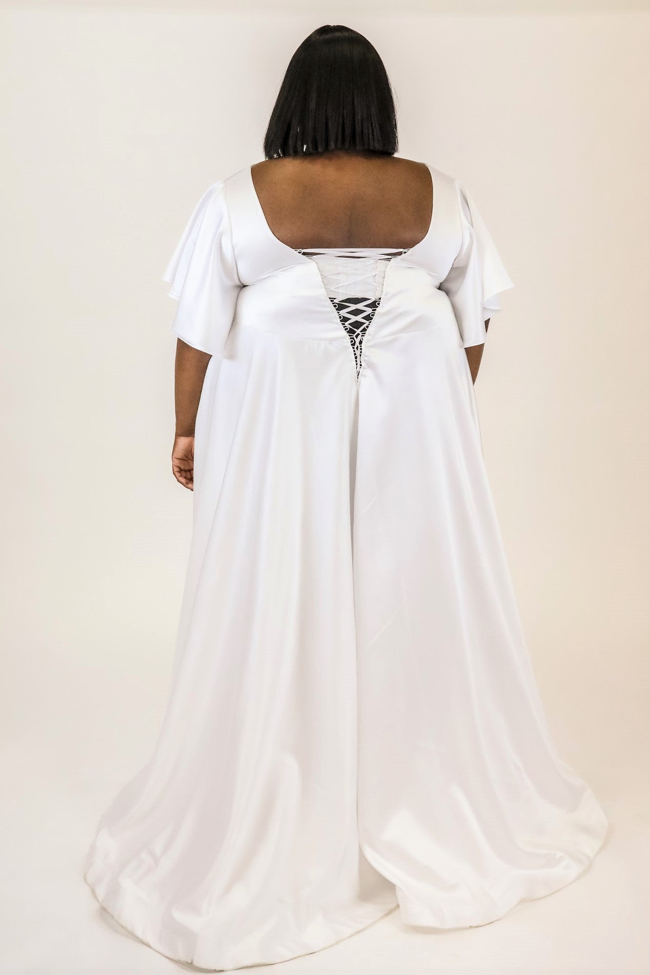 Size 24-28 Sample - Nora Gown with Flutter Sleeves
