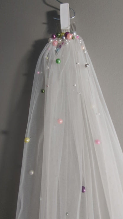 Rainbow Pearl Veil