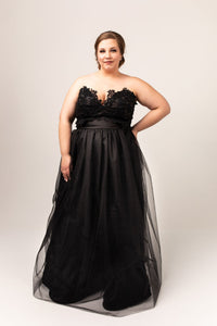 Barbera Gown with Glitter Tulle Skirt