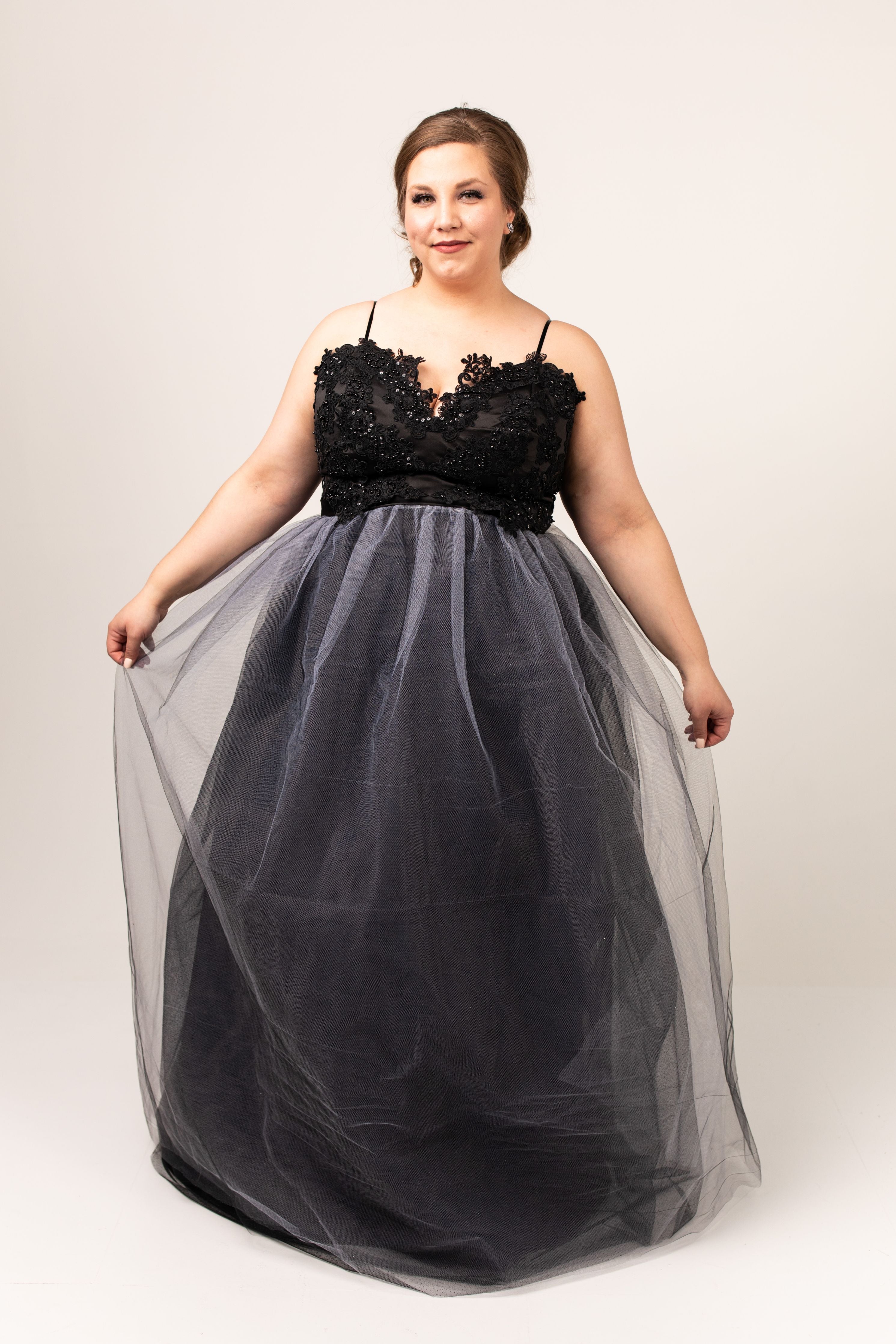 Barbera Gown with Beaded Tulle Skirt