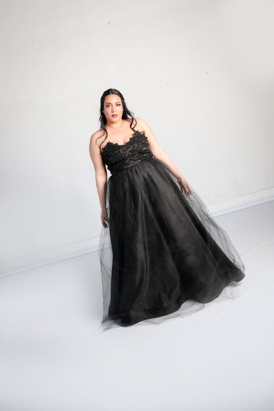 Barbera Gown with Tulle Skirt