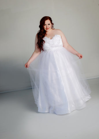 Barbera Gown with Tulle Skirt