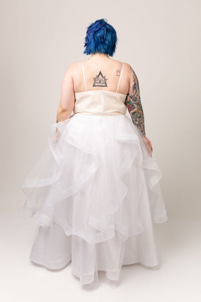 Bea Gown with Cascading Glitter Tulle Skirt