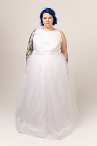 Blake Gown with Tulle Skirt