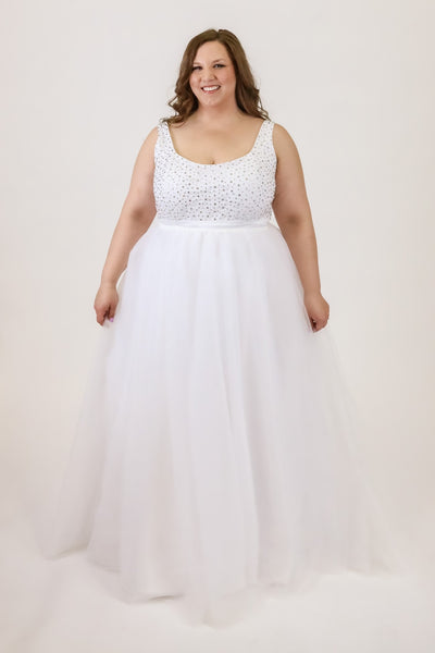Chloe Gown with Soft Tulle Skirt