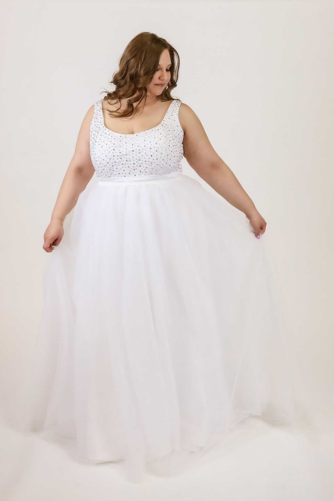 Chloe Gown with Soft Tulle Skirt
