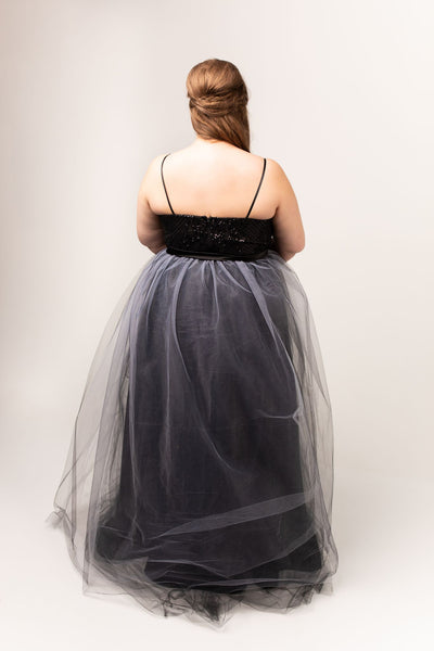 Cierra Gown with Tulle Skirt