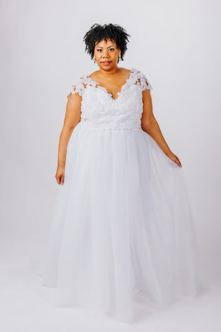 Evelyn Gown with Soft Tulle Skirt
