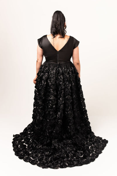 Nora Gown with Satin Rosette Skirt