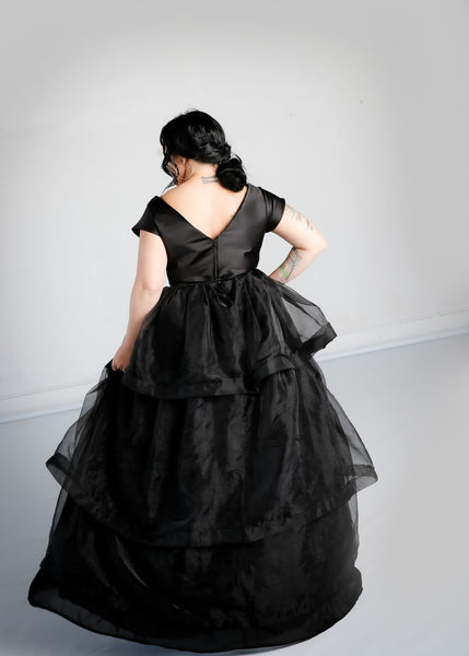 Nora Gown with Tiered Organza Skirt