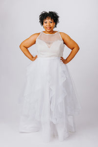 Rayna Gown with Glitter Tulle Cascading Skirt