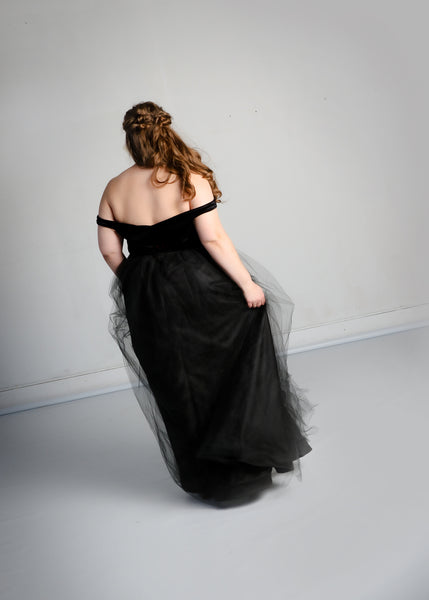 Sandy Gown with Tulle Skirt