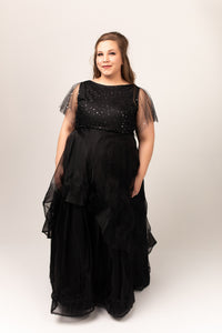 Twilight Gown with High-low Organza Skirt