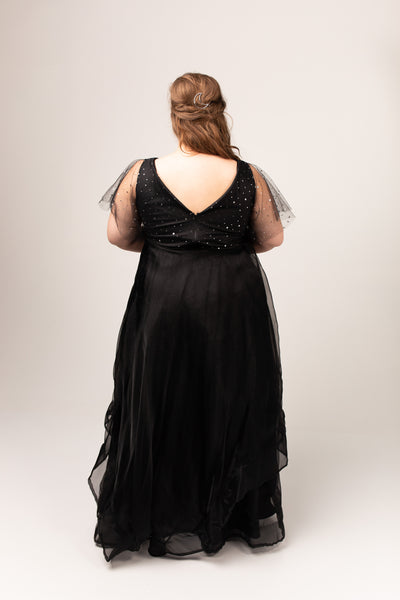 Twilight Gown with High-low Organza Skirt