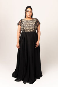 Victoria Gown with Chiffon Skirt